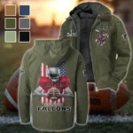 Game Day Fliers Flannel Hoodie, Game Day Hooded Flannel HVN1464AF - Green