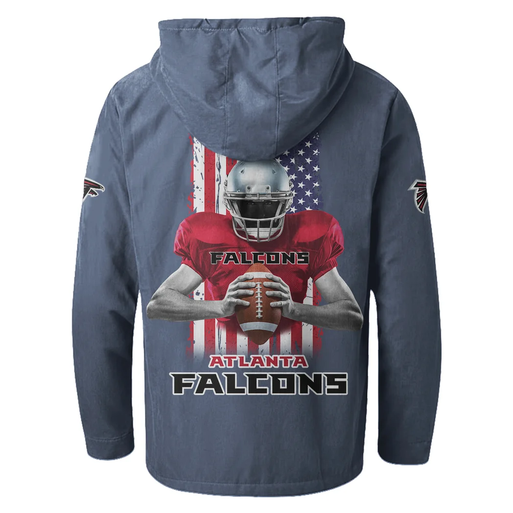 Game Day Fliers Flannel Hoodie, Game Day Hooded Flannel HVN1464AF - Navy Blue - Image 3