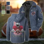 Game Day Fliers Flannel Hoodie, Game Day Hooded Flannel HVN1464AF - Navy Blue