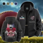 Game Day Fliers Fleece Windbreaker Jacket, Insulated Windbreaker Fleece HVN1464AF - Black