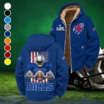 Blue Horns Winter Fleece Jacket, Extreme Cold Fleece Coat HVN1464BB - Navy