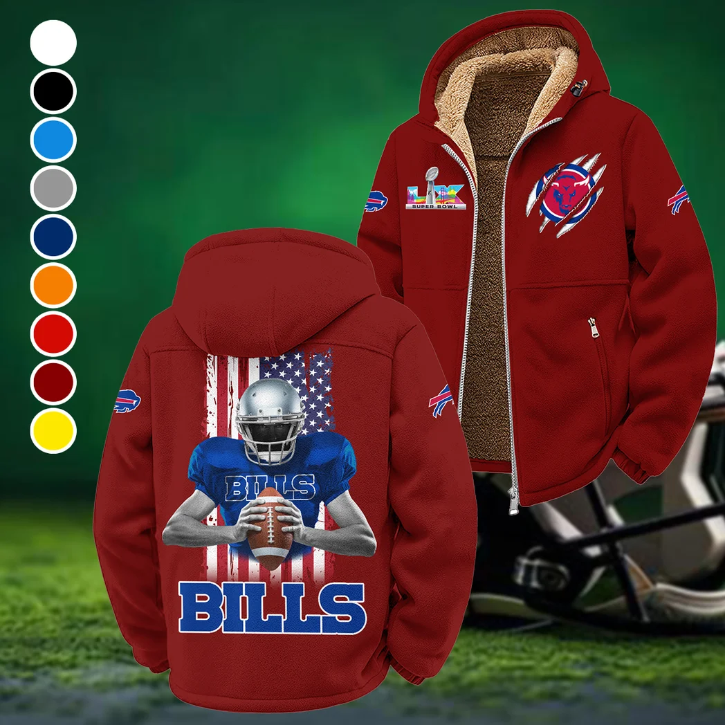 Blue Horns Winter Fleece Jacket, Extreme Cold Fleece Coat HVN1464BB - Wine