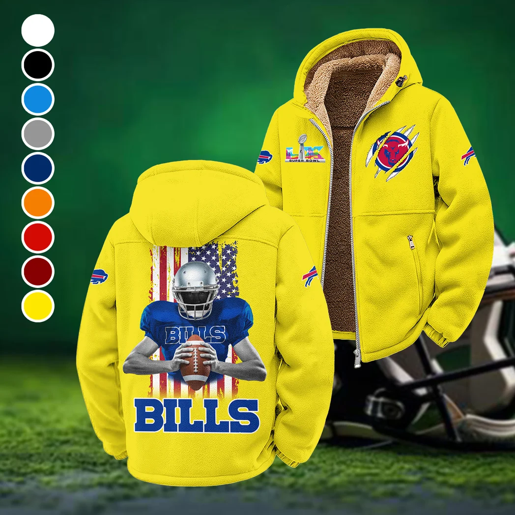 Blue Horns Winter Fleece Jacket, Extreme Cold Fleece Coat HVN1464BB - Yellow