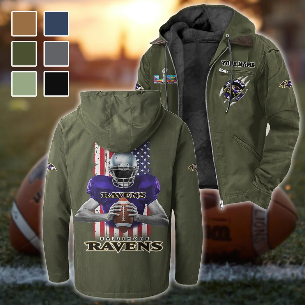 Football Purple Crew Flannel Hoodie, Stadium Ready Flannel Hoodie HVN1464BR - Green