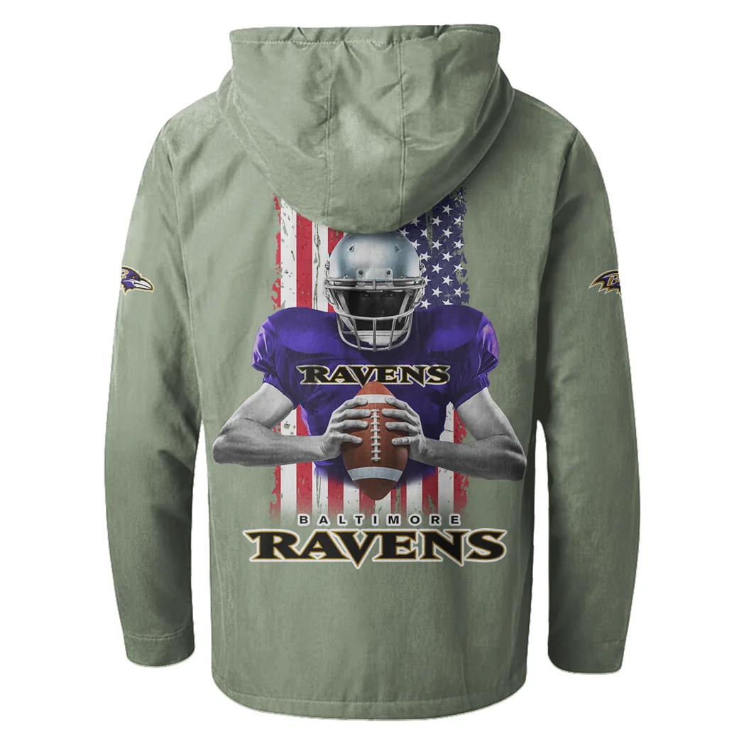 Football Purple Crew Flannel Hoodie, Stadium Ready Flannel Hoodie HVN1464BR - Light Green - Image 3