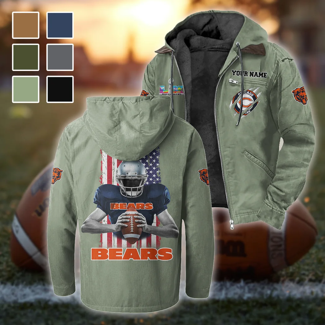 Fan Cubs Squad Flannel Hoodie, Casual Sport Hooded Flannel HVN1464CB - Light Green