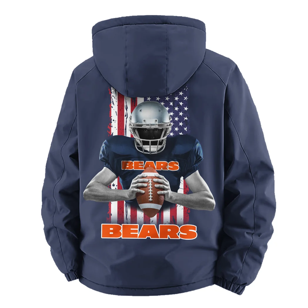 Fan Cubs Squad Fleece Windbreaker Jacket, Windproof Fleece Hybrid HVN1464CB - Navy - Image 4