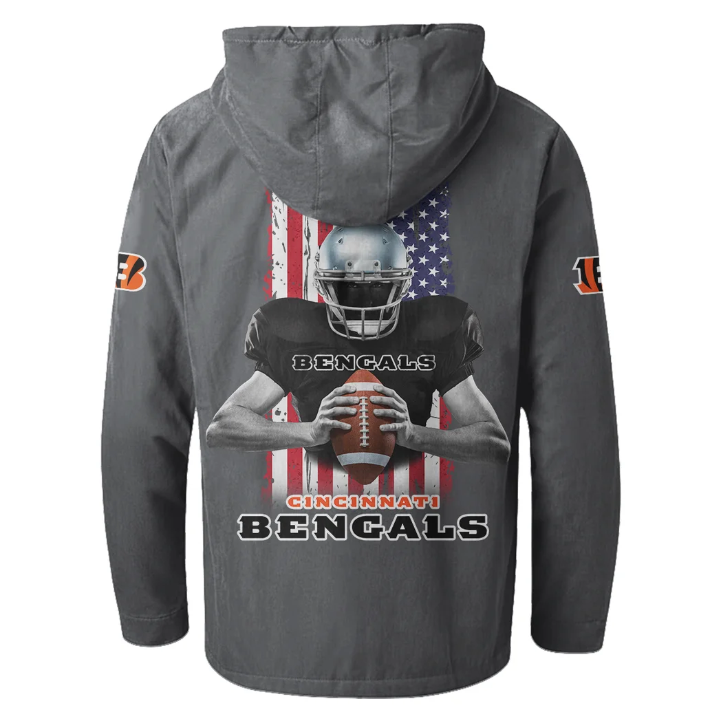Fan Roar Squad Flannel Hoodie, Fan Squad Flannel Hoodie HVN1464CI - Gray - Image 3