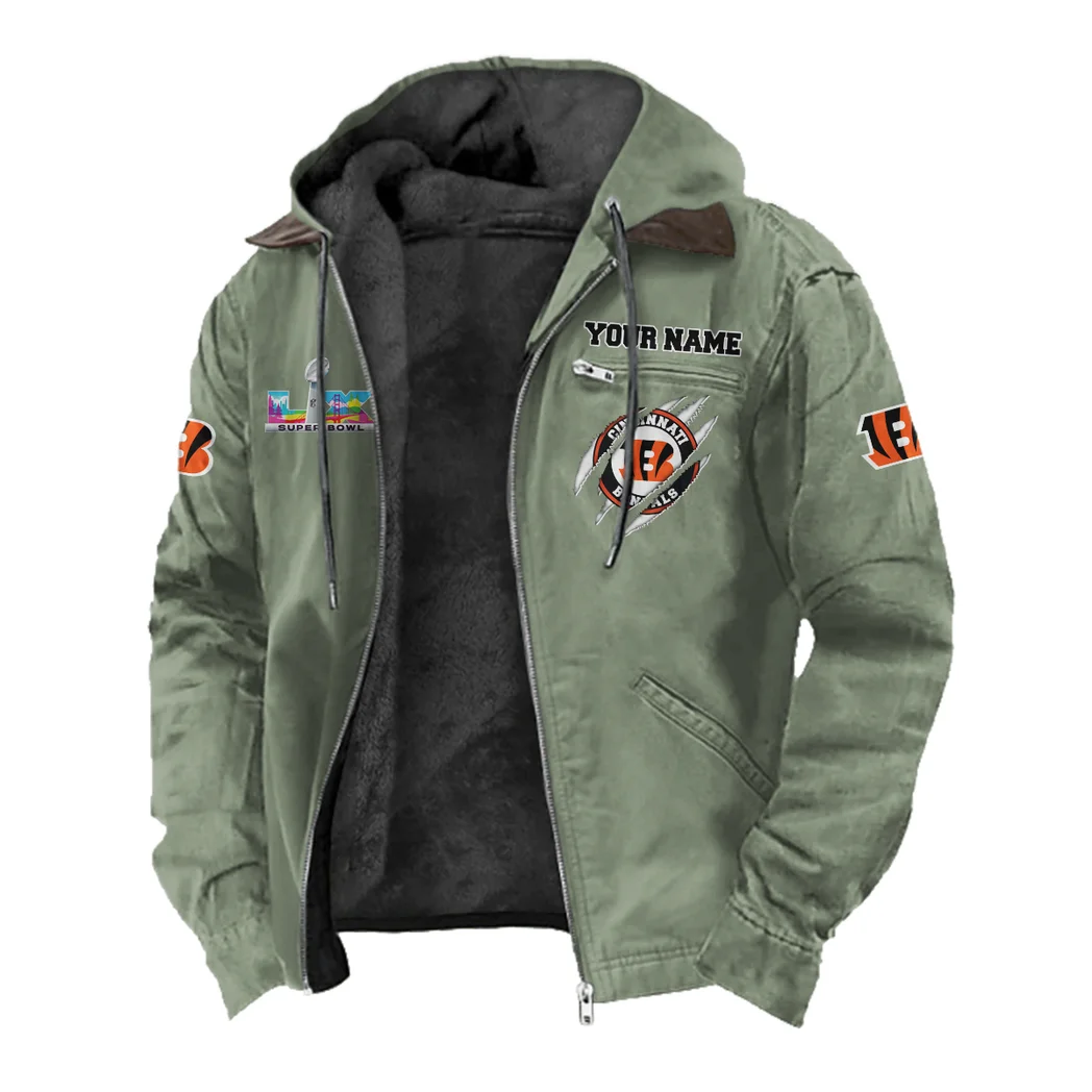 Fan Roar Squad Flannel Hoodie, Fan Squad Flannel Hoodie HVN1464CI - Light Green - Image 2