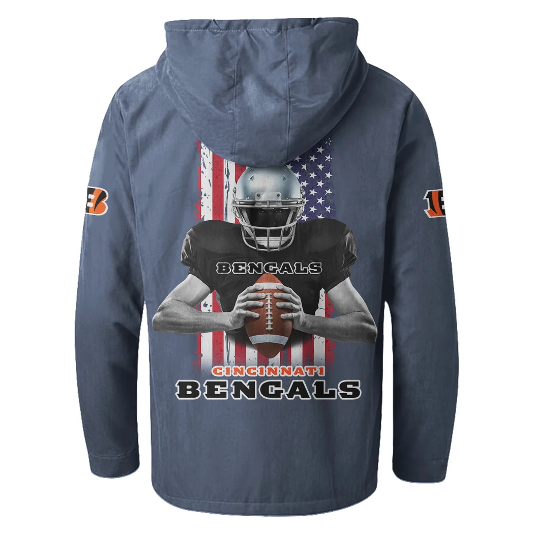 Fan Roar Squad Flannel Hoodie, Fan Squad Flannel Hoodie HVN1464CI - Navy Blue - Image 3