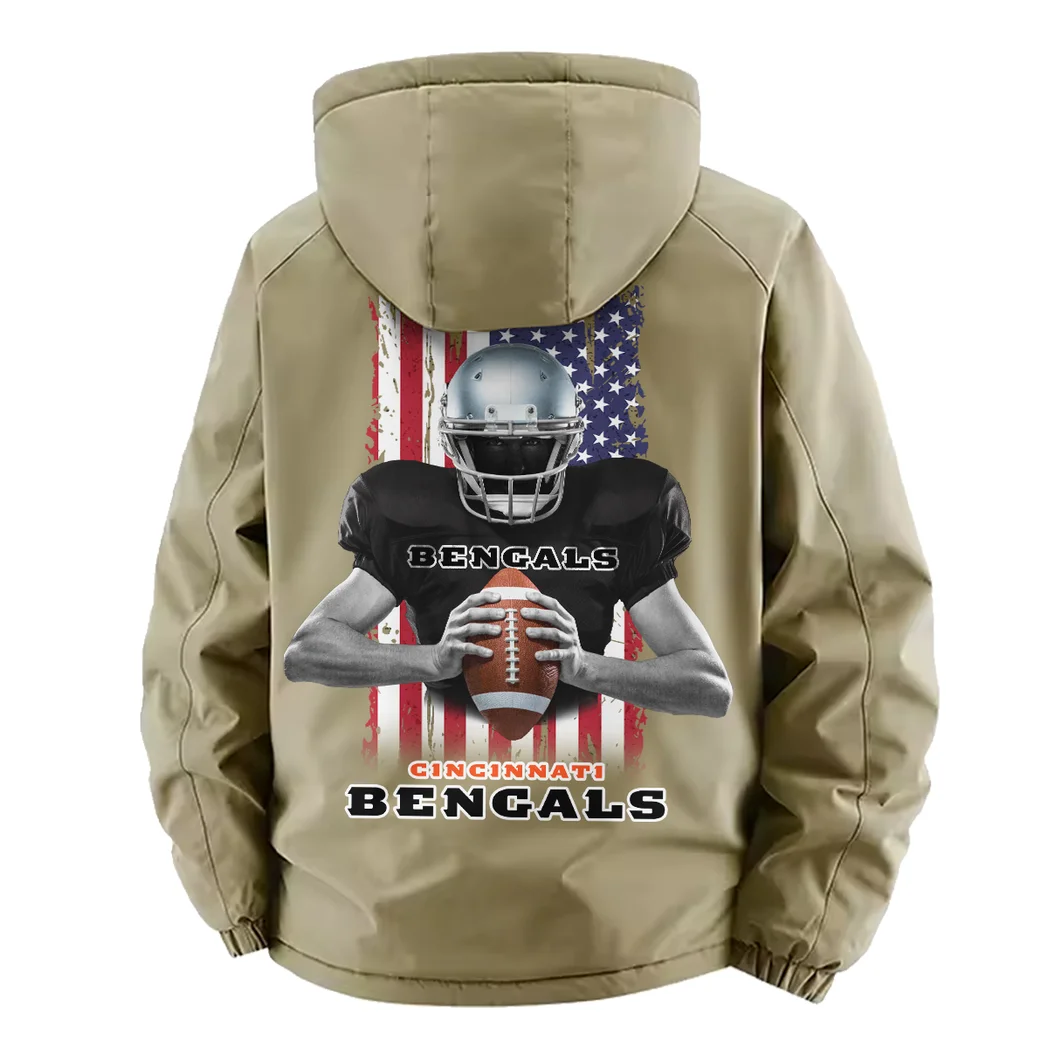 Fan Roar Squad Fleece Windbreaker Jacket, Storm-Blocker Fleece HVN1464CI - Khaki - Image 4