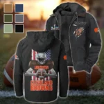 Game Day Howl Flannel Hoodie, Everyday Supporter Hooded Flannel HVN1464CL - Black