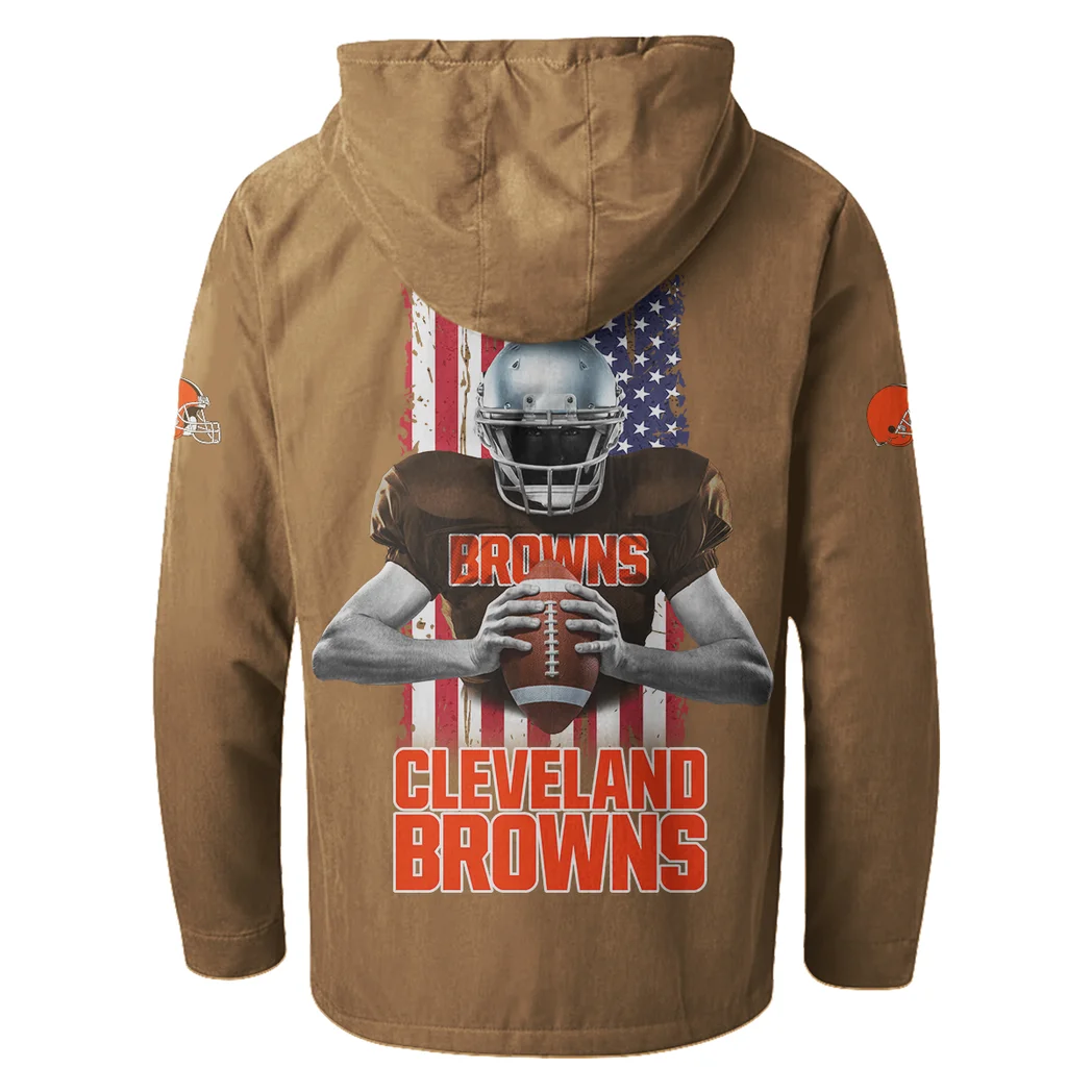 Game Day Howl Flannel Hoodie, Everyday Supporter Hooded Flannel HVN1464CL - Camel - Image 3