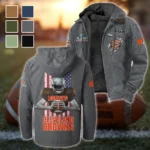 Game Day Howl Flannel Hoodie, Everyday Supporter Hooded Flannel HVN1464CL - Gray