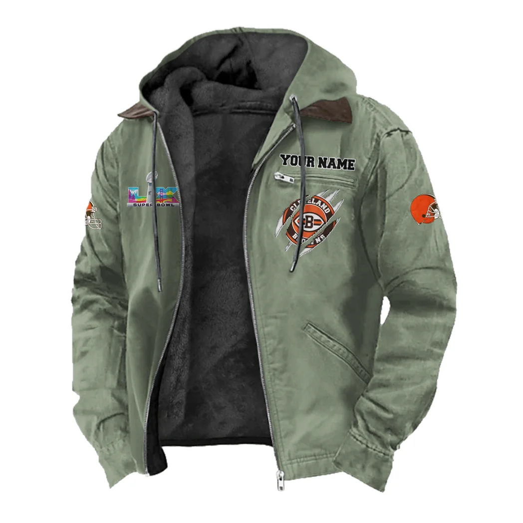 Game Day Howl Flannel Hoodie, Everyday Supporter Hooded Flannel HVN1464CL - Light Green - Image 2
