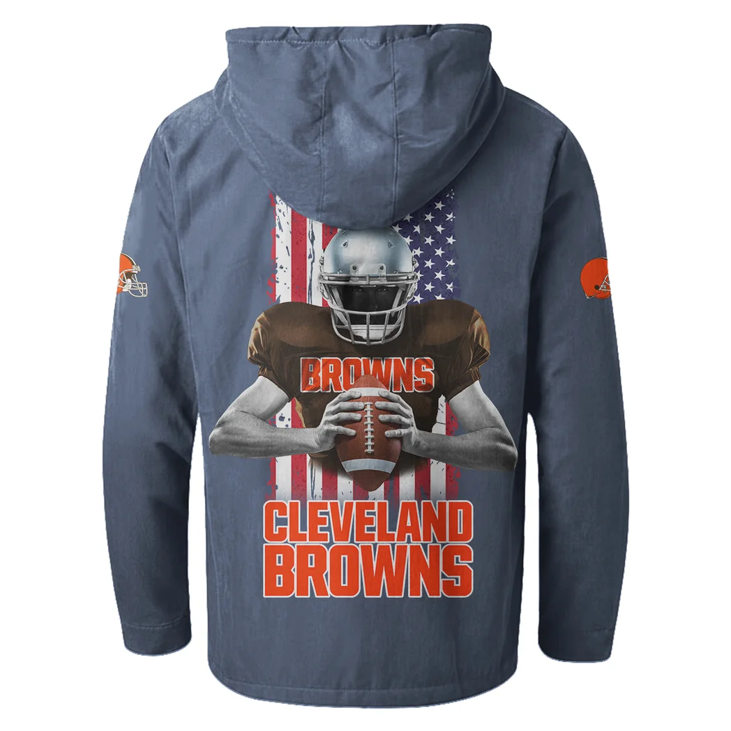 Game Day Howl Flannel Hoodie, Everyday Supporter Hooded Flannel HVN1464CL - Navy Blue - Image 3