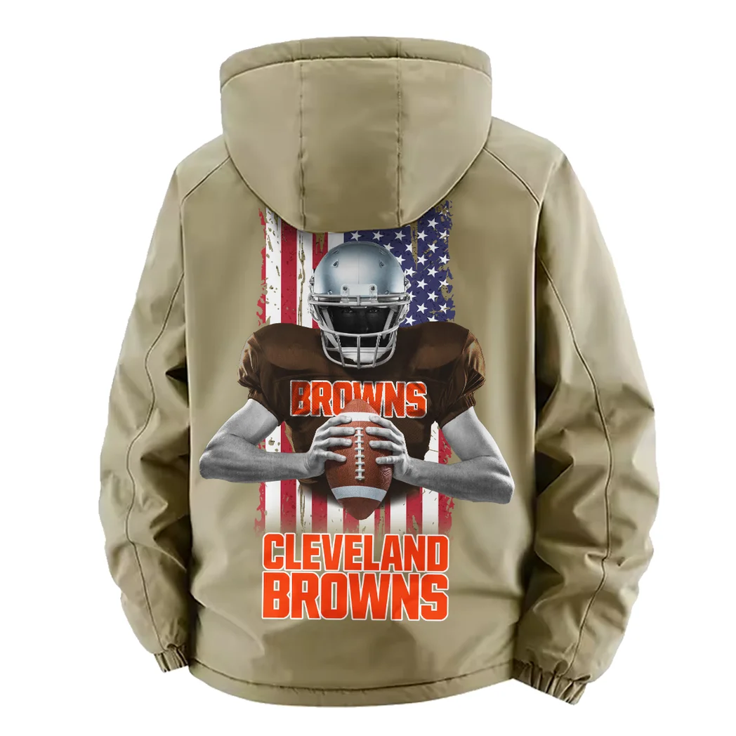 Game Day Howl Fleece Windbreaker Jacket, Essential Cold & Wind Barrier HVN1464CL - Khaki - Image 4