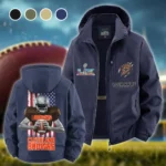 Game Day Howl Fleece Windbreaker Jacket, Essential Cold & Wind Barrier HVN1464CL - Navy