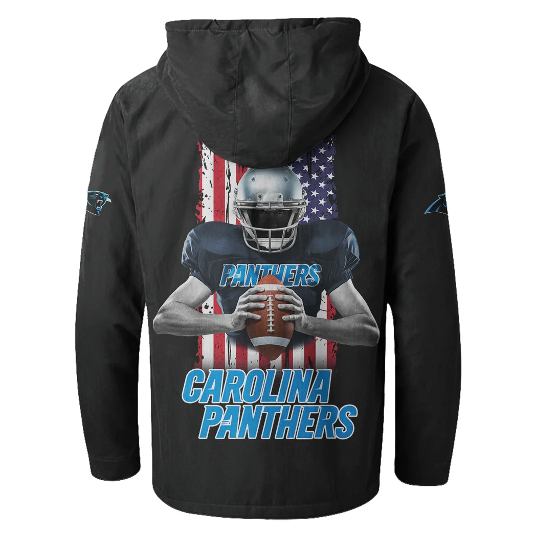 Match Day Prowlers Flannel Hoodie, Team Spirit Flannel Hoodie HVN1464CP - Black - Image 3