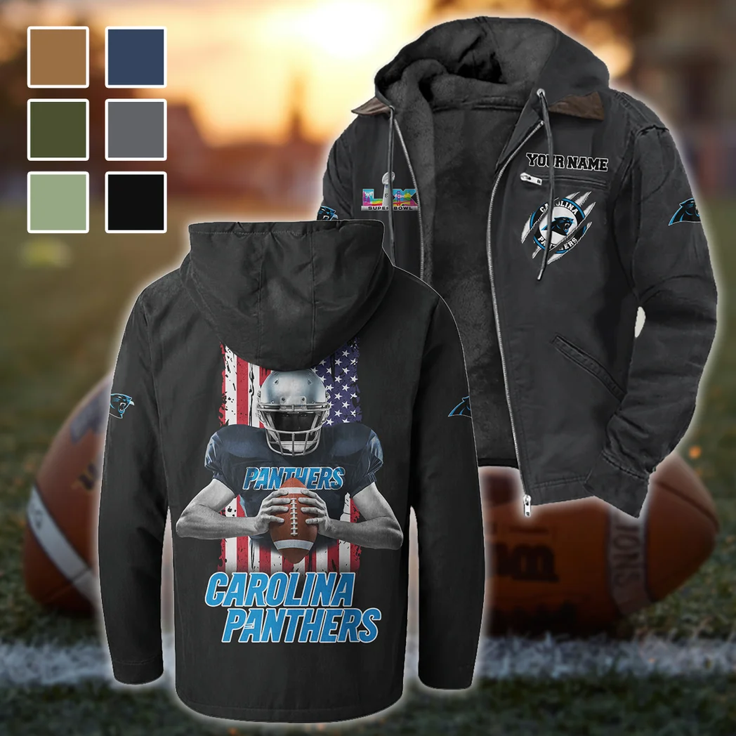 Match Day Prowlers Flannel Hoodie, Team Spirit Flannel Hoodie HVN1464CP - Black