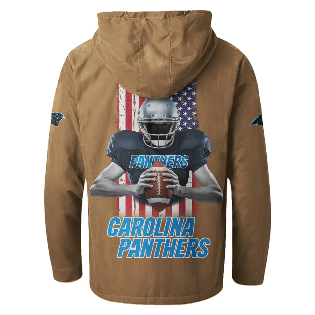 Match Day Prowlers Flannel Hoodie, Team Spirit Flannel Hoodie HVN1464CP - Camel - Image 3