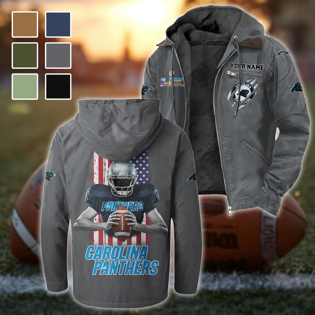 Match Day Prowlers Flannel Hoodie, Team Spirit Flannel Hoodie HVN1464CP - Gray