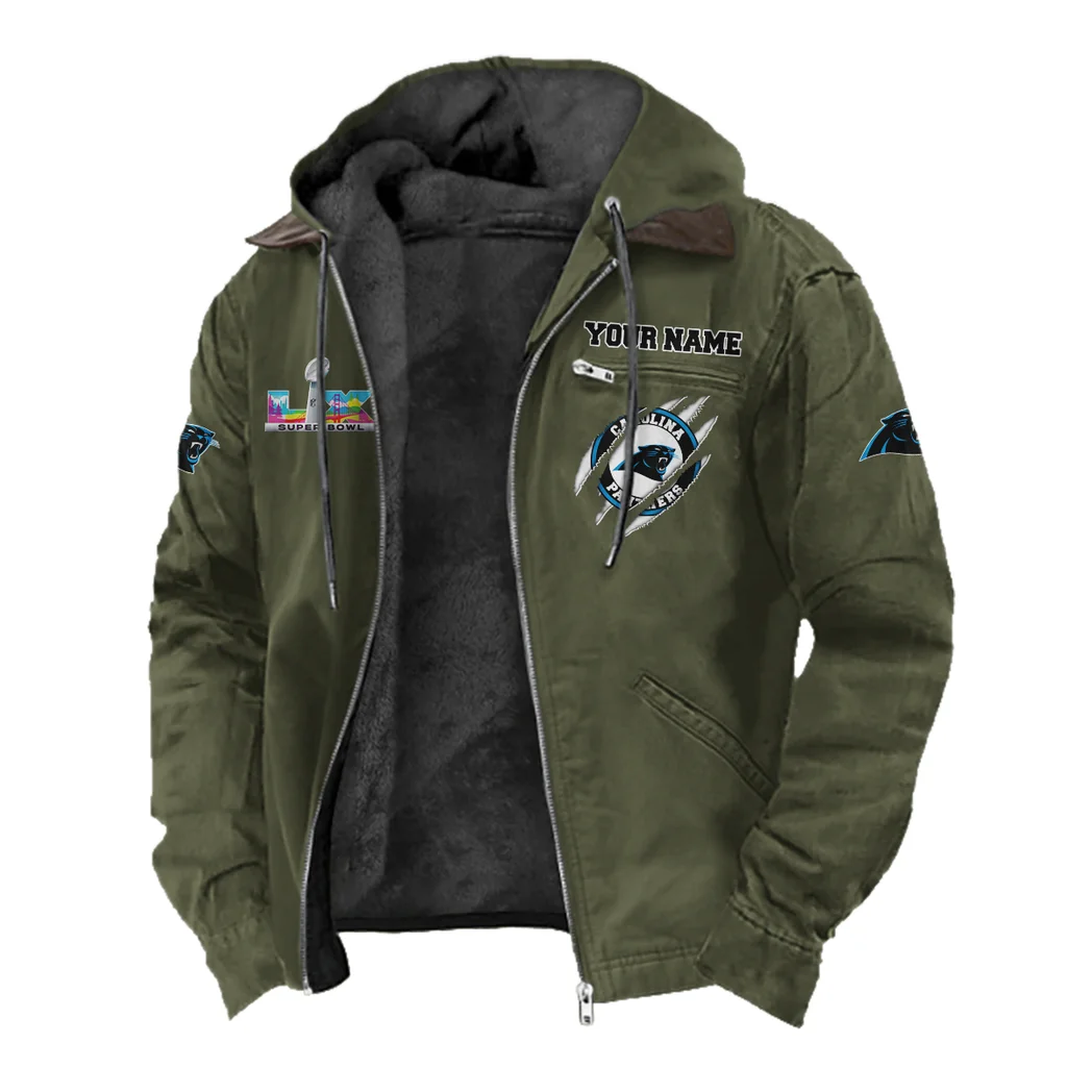 Match Day Prowlers Flannel Hoodie, Team Spirit Flannel Hoodie HVN1464CP - Green - Image 2