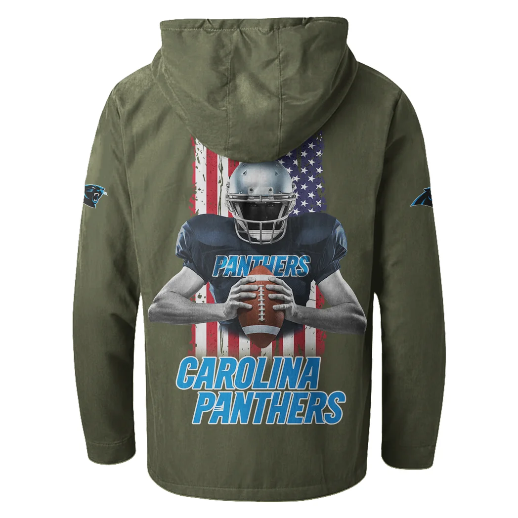 Match Day Prowlers Flannel Hoodie, Team Spirit Flannel Hoodie HVN1464CP - Green - Image 3
