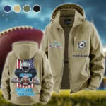 Match Day Prowlers Fleece Windbreaker Jacket, Dual-Layer Protection Jacket HVN1464CP - Khaki