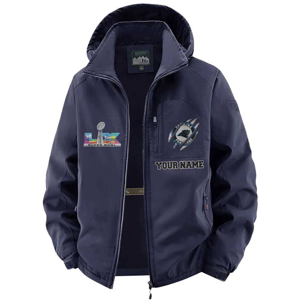 Match Day Prowlers Fleece Windbreaker Jacket, Dual-Layer Protection Jacket HVN1464CP - Navy - Image 2