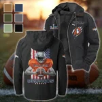 Victory Spurs Flannel Hoodie, Street Style Sport Hoodie HVN1464DB - Black