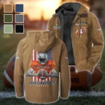 Victory Spurs Flannel Hoodie, Street Style Sport Hoodie HVN1464DB - Camel