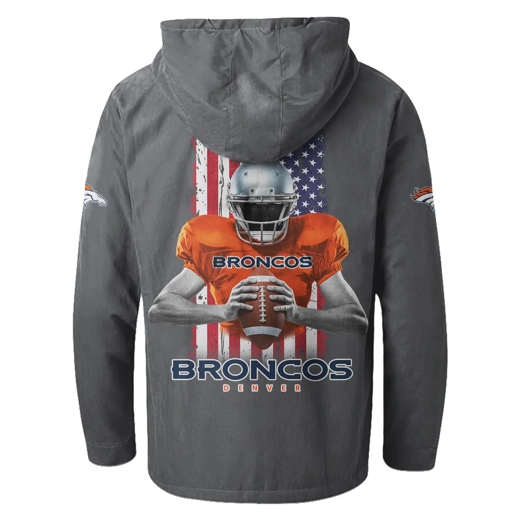 Victory Spurs Flannel Hoodie, Street Style Sport Hoodie HVN1464DB - Gray - Image 3