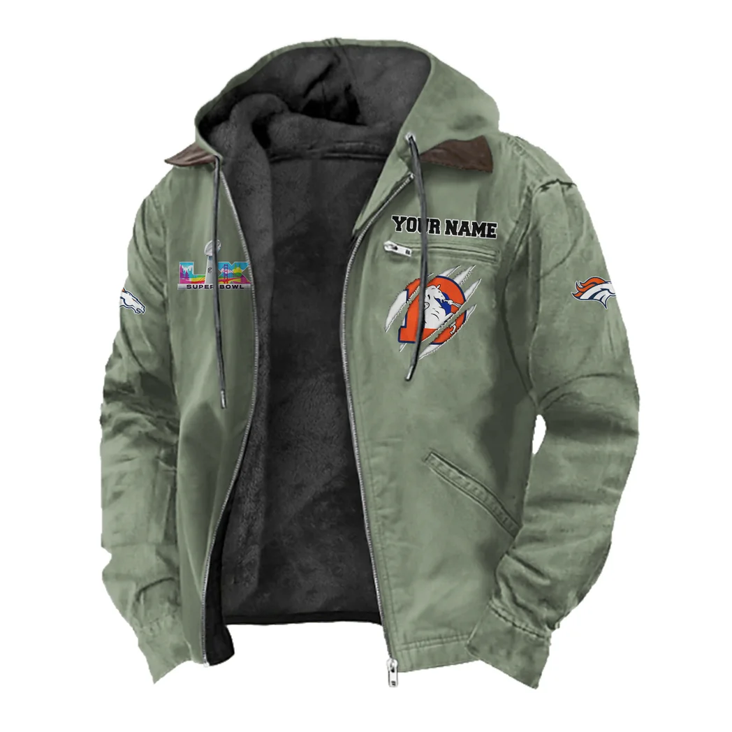 Victory Spurs Flannel Hoodie, Street Style Sport Hoodie HVN1464DB - Light Green - Image 2