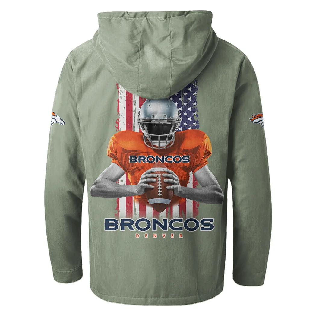 Victory Spurs Flannel Hoodie, Street Style Sport Hoodie HVN1464DB - Light Green - Image 3