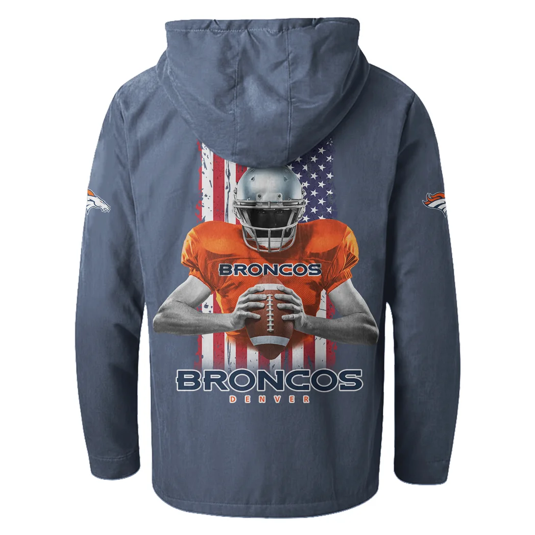 Victory Spurs Flannel Hoodie, Street Style Sport Hoodie HVN1464DB - Navy Blue - Image 3