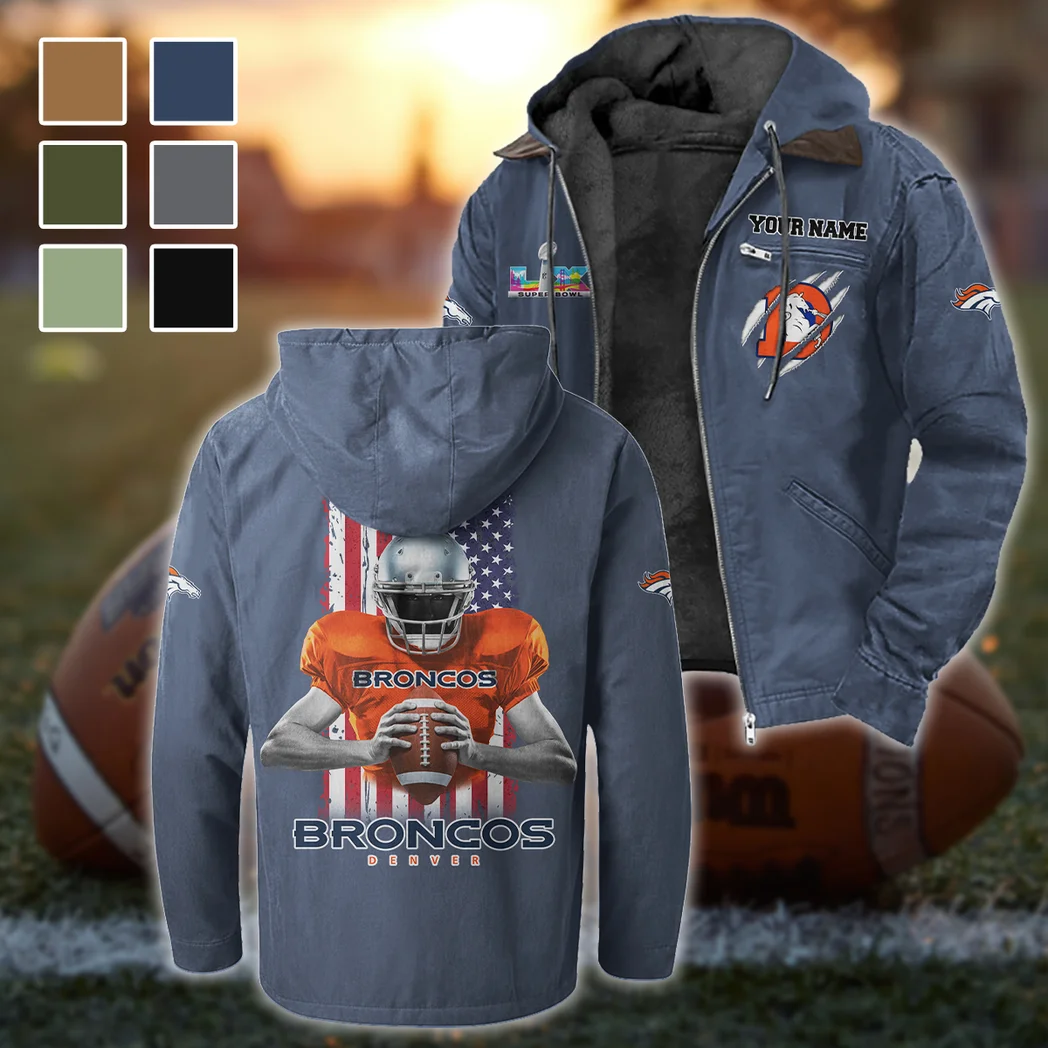 Victory Spurs Flannel Hoodie, Street Style Sport Hoodie HVN1464DB - Navy Blue