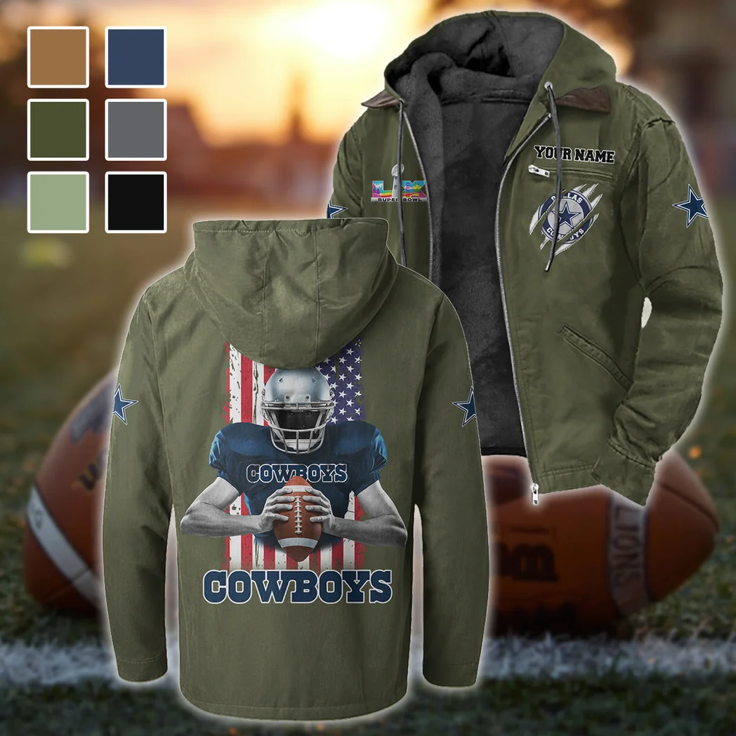 Star Crew Flannel Hoodie, Warm Fan Flannel Hoodie HVN1464DC - Green