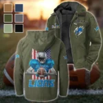 Lion Crew Flannel Hoodie, Cold Game Day Hoodie HVN1464DL - Green