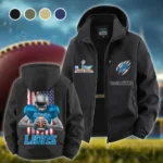 Lion Crew Fleece Windbreaker Jacket, Dynamic Trail Runner's Shell HVN1464DL - Black