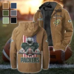 Match Day Fans Flannel Hoodie, Supporter Spirit Hooded Flannel HVN1464GP - Camel