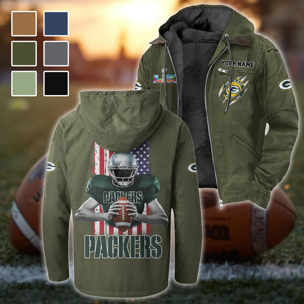 Match Day Fans Flannel Hoodie, Supporter Spirit Hooded Flannel HVN1464GP - Green