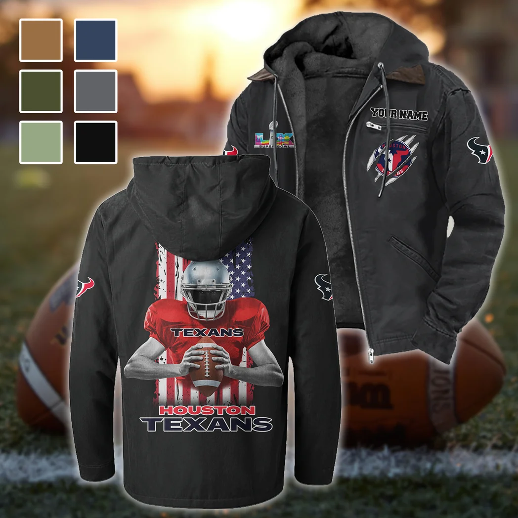Blue Pride Flannel Hoodie, Athletic Lifestyle Fan Hoodie HVN1464HT - Black