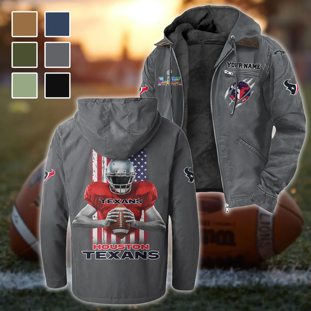 Blue Pride Flannel Hoodie, Athletic Lifestyle Fan Hoodie HVN1464HT - Gray