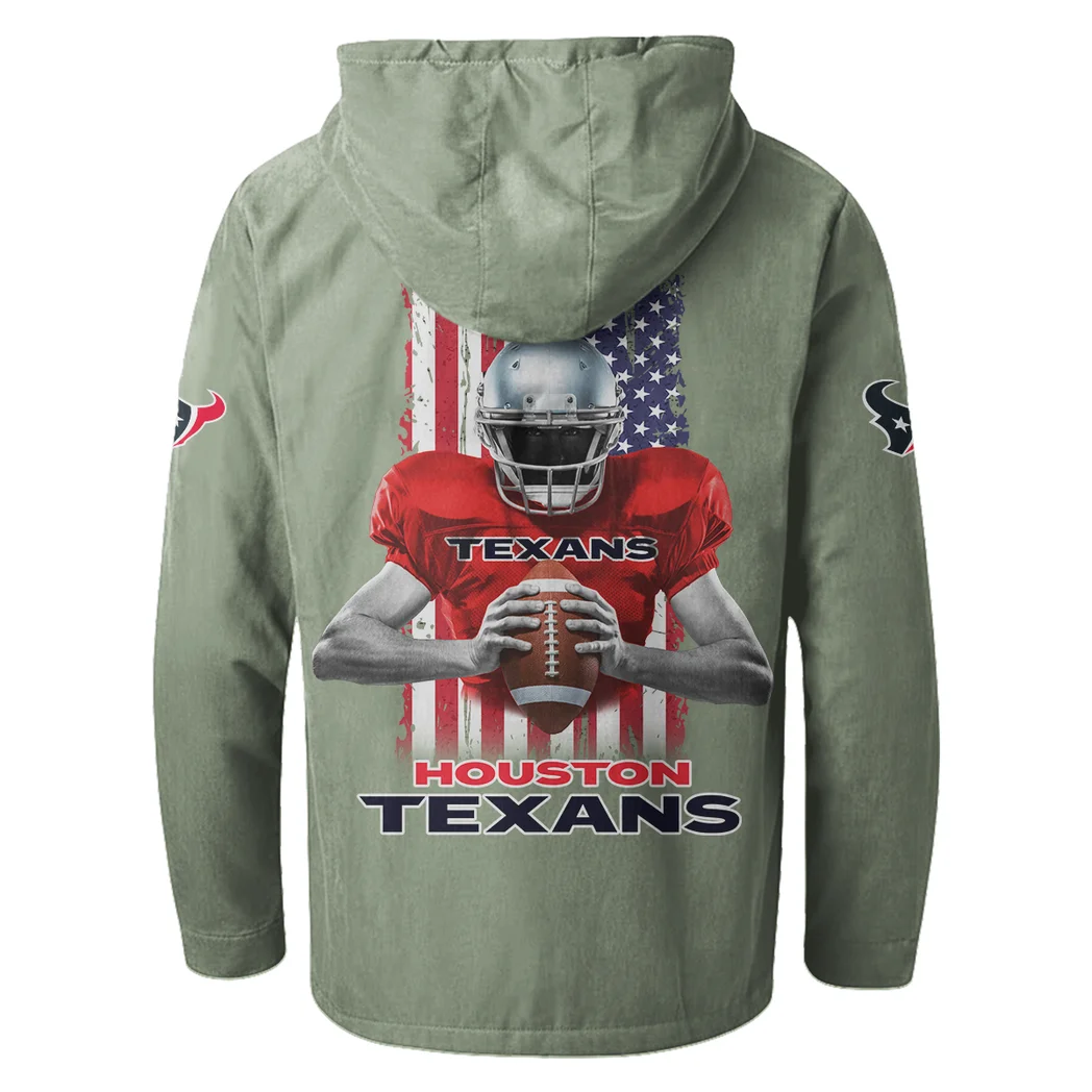 Blue Pride Flannel Hoodie, Athletic Lifestyle Fan Hoodie HVN1464HT - Light Green - Image 3