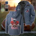 Blue Pride Flannel Hoodie, Athletic Lifestyle Fan Hoodie HVN1464HT - Navy Blue