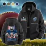 Blue Hooves Fleece Windbreaker Jacket, Multi-Sport Weather Jacket HVN1464IC - Black