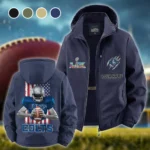Blue Hooves Fleece Windbreaker Jacket, Multi-Sport Weather Jacket HVN1464IC - Navy