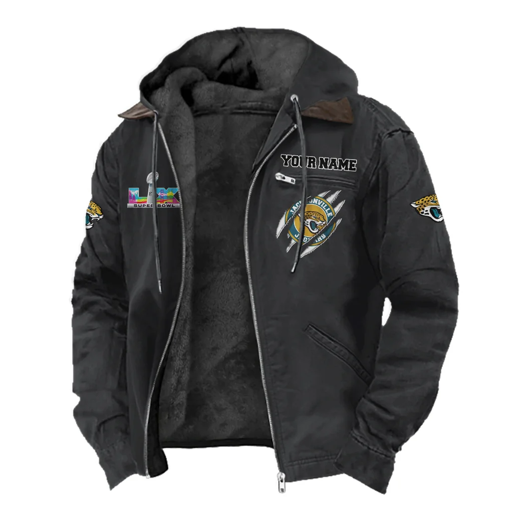 Fan Feline Squad Flannel Hoodie, All-Season Fan Hoodie HVN1464JJ - Black - Image 2
