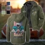 Fan Feline Squad Flannel Hoodie, All-Season Fan Hoodie HVN1464JJ - Green